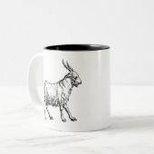 Steinbock-Tasse Zweifarbige Tasse (Vorderseite Links)