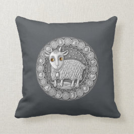 Steinbock-Tierkreis-Wurfs-Kissen 16" x 16" Kissen