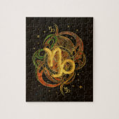 Steinbock-Tierkreis-Zeichen-Erdelement Puzzle (Vertikal)