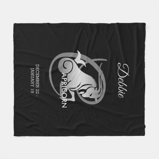 Steinbock - Tierkreis-Zeichen Fleecedecke (Vorderseite (Horizontal))