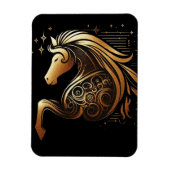 Steinbock Tierkreiszeichen Gold Pferd Astrologie Magnet (Vertikal)
