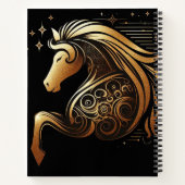 Steinbock Tierkreiszeichen Gold Pferd Astrologie Notizblock (Rückseite)