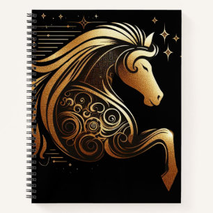 Steinbock Tierkreiszeichen Gold Pferd Astrologie Notizblock