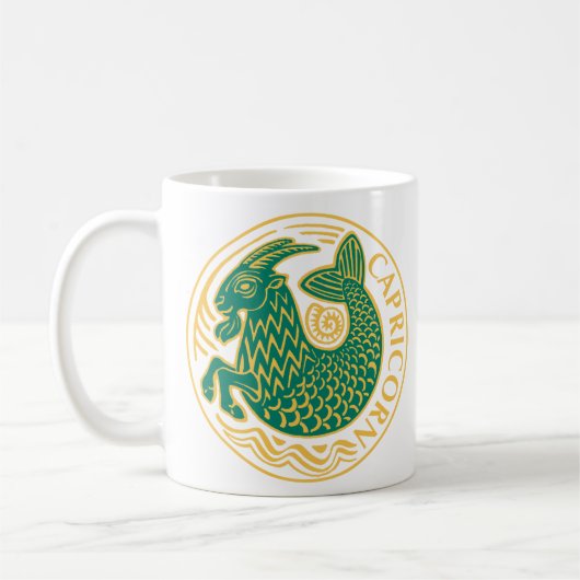 Steinbock Tierkreiszeichen Kaffeetasse (Links)