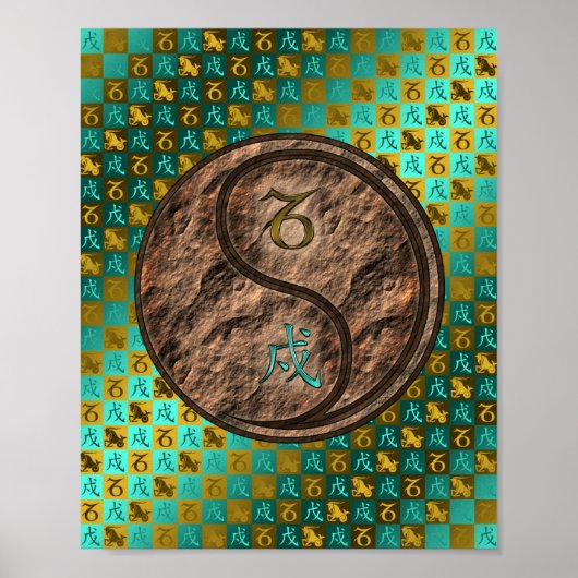 Steinbock und Erdhund Poster (Vorne)