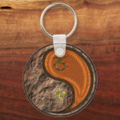 Steinbock und Holzaffe Schlüsselanhänger (Rückseite)