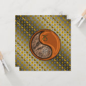 Steinbock und Holzhasen Karte (Vorderseite/Rückseite Beispiel)