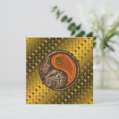 Steinbock und Holzpferd Karte (Stehend Vorderseite)