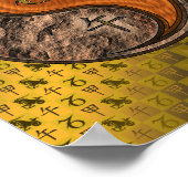 Steinbock und Holzpferd Poster (Ecke)