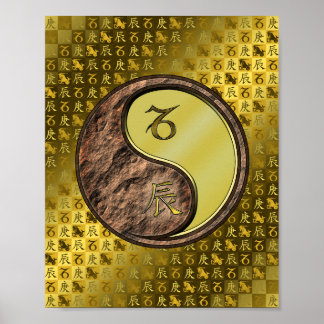 Steinbock und Metalldrache Poster