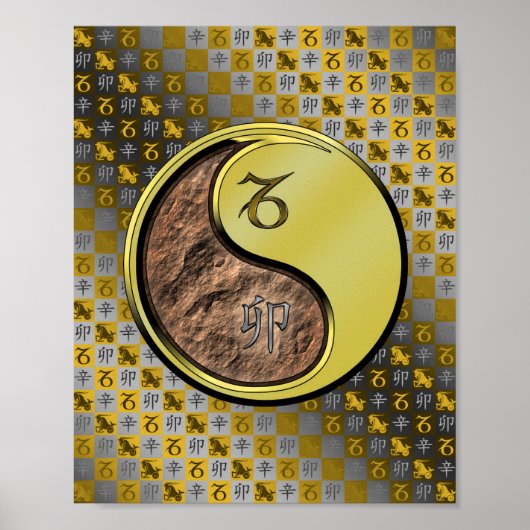 Steinbock und Metallkaninchen Poster (Vorne)