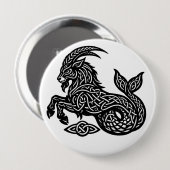Steinbock — Verfluchte Tinte Zodiak Ziegenfisch Button (Vorne & Hinten)