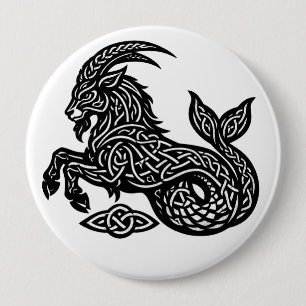 Steinbock — Verfluchte Tinte Zodiak Ziegenfisch Button