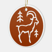 Steinbock-Verzierung Keramik Ornament (Links)