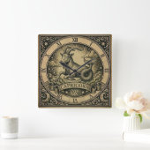 Steinbock Vintage Zodiac Wanduhr (Zuhause)