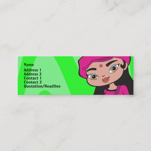 Steinbock-Visitenkarte Mini Visitenkarte (Vorderseite)