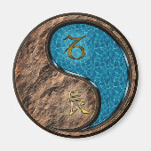 Steinbock & Wasser-Drache Magnet (Vorne)
