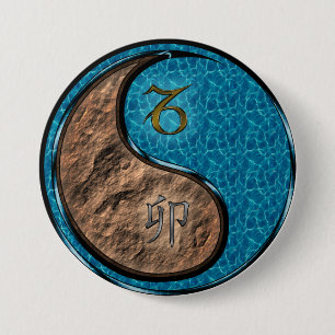 Steinbock & Wasser Kaninchen Button