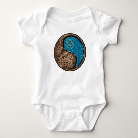 Steinbock & Wasser-Ratte Baby Strampler (Vorderseite)