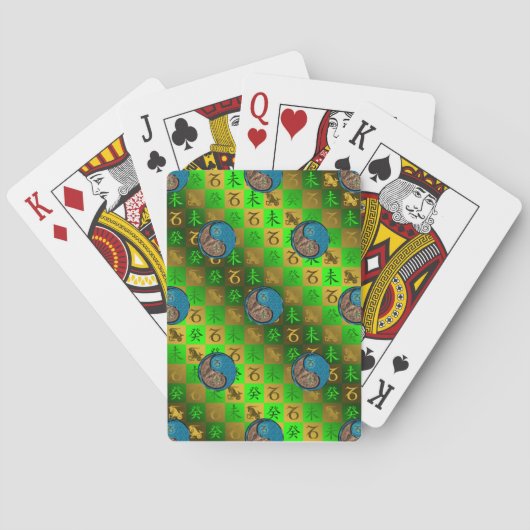 Steinbock & Wasser Ziege Spielkarten (Rückseite)