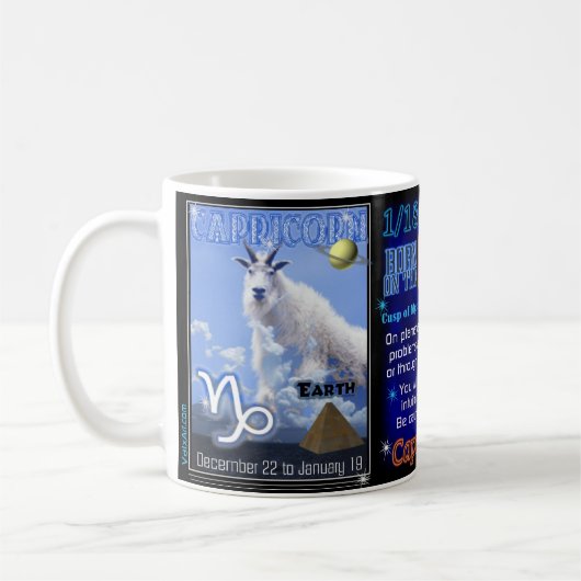Steinbock-Wassermannspitzen-Tasse Kaffeetasse (Links)