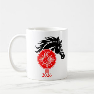 Steinbock x Jahr des Pferdes 2026 Kaffeetasse