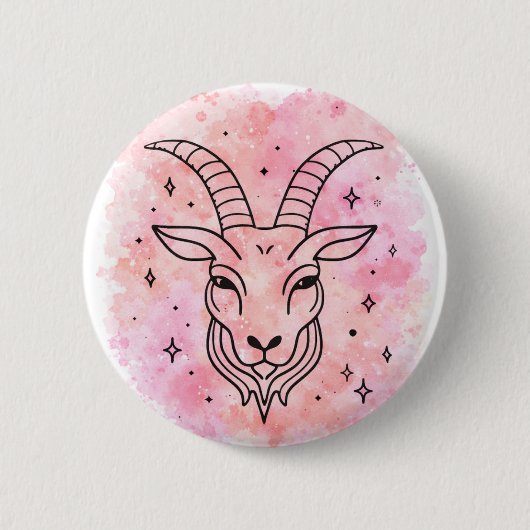 Steinbock Zeichen Button (Vorderseite)