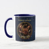 Steinbock-Ziege mit Horn-Zodiakssymbol Tasse (Links)