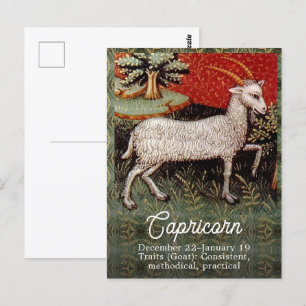 Steinbock-Ziegen-Sternzeichen-Geburtstagsfeier Postkarte