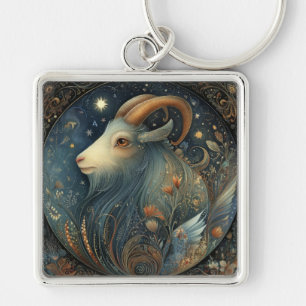 Steinbock-Ziegen-Zodiac-Astrologie-Himmelsgeburtst Schlüsselanhänger