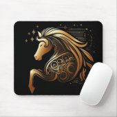 Steinbock-Zodiac Gold Pferd Astrologie Mousepad (Mit Mouse)
