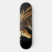 Steinbock-Zodiac Gold Pferd Astrologie Skateboard (Vorderseite)