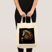 Steinbock-Zodiac Gold Pferd Astrologie Tragetasche (Vorderseite (Produkt))