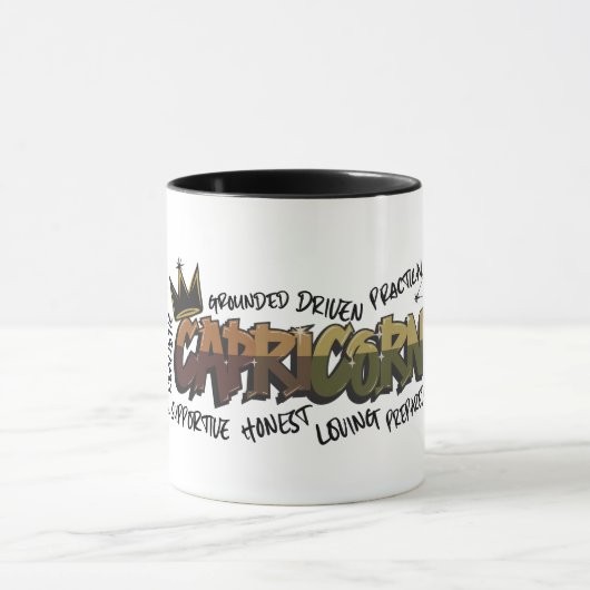 Steinbock-Zodiac-Graffiti Tasse (Zentrum)