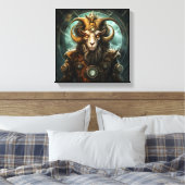 Steinbock-Zodiac-Kunstleinwand Leinwanddruck (Insitu (Schlafzimmer))