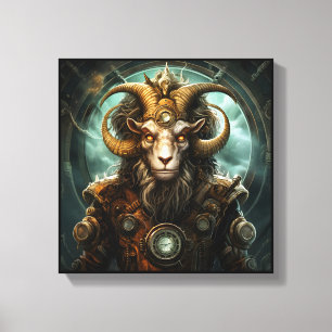 Steinbock-Zodiac-Kunstleinwand Leinwanddruck