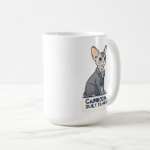 Steinbock-Zodiac-Sphynx-Katze-Built-Hustle-Kunst Kaffeetasse (VorderseiteRechts)