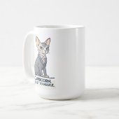 Steinbock-Zodiac-Sphynx-Katze-Built-Hustle-Kunst Kaffeetasse (Vorderseite Links)