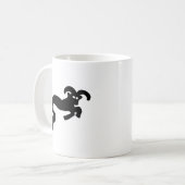 Steinbock-Zodiak-Tasse – Minimale Steinbock-Silhou Kaffeetasse (Vorderseite Links)