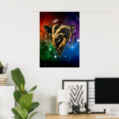 Steinbock Zodiaque Geschenk Astrologie Poster (Heimbüro)
