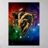 Steinbock Zodiaque Geschenk Astrologie Poster (Vorne)
