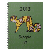 "Steinbockgecko-" Tierkreis-Leopardgecko-Notizbuch Notizblock (Vorderseite)