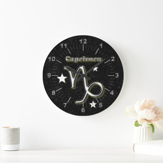 Steinbocksymbol Große Wanduhr (Zuhause)