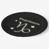 Steinbocksymbol Pappteller (Schrägansicht)