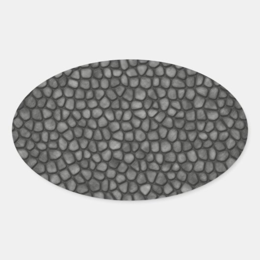Steinboden Ovaler Aufkleber (Vorderseite)