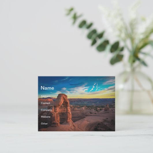 Steinbogen Visitenkarte (Stehend Vorderseite)