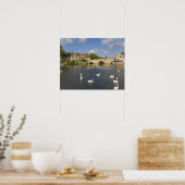 Steinbogenbrücke und Fluss Ouse, St. Ives, Poster (Küche)
