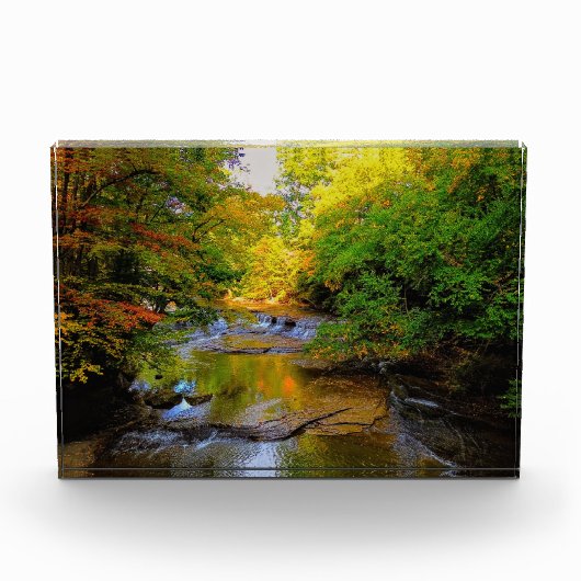 Steinbruch am Herbsttag Fotoblock (Vorderseite)