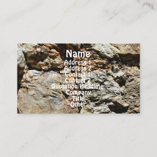 Steinbruch Mauer #5 Natur Visitenkarte (Vorderseite)