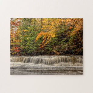Steinbruch Quarry Rock Falls im Herbst Puzzle